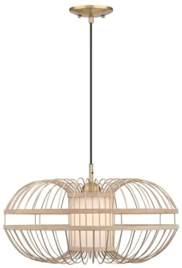 Westinghouse 61255 - Luster na lanku TULCEA 1xE27/60W/230V bambus