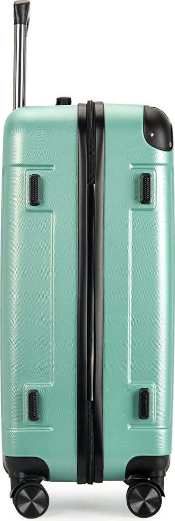 Kabínový kufor na 4 kolieskach 55x39x20cm púdrovo zelená farba