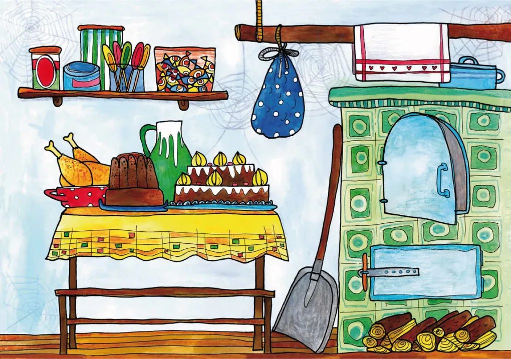 MARIONETINO – Zadná scéna k rozprávke Janko a Marienka (2 motívy)