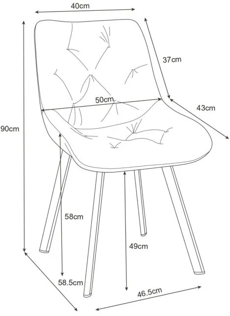 Jedálenská stolička SJ.33 čierna
