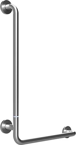 Bemeta Design HELP: Madlo, 890 mm, v tvare L, ľavé, skladané, s krytkou, nerez, mat - 301154042