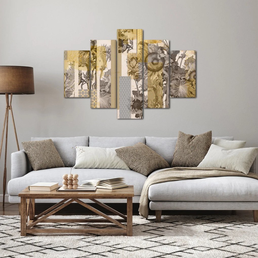 Obraz - Koláž so slnečnicami (150x105 cm)