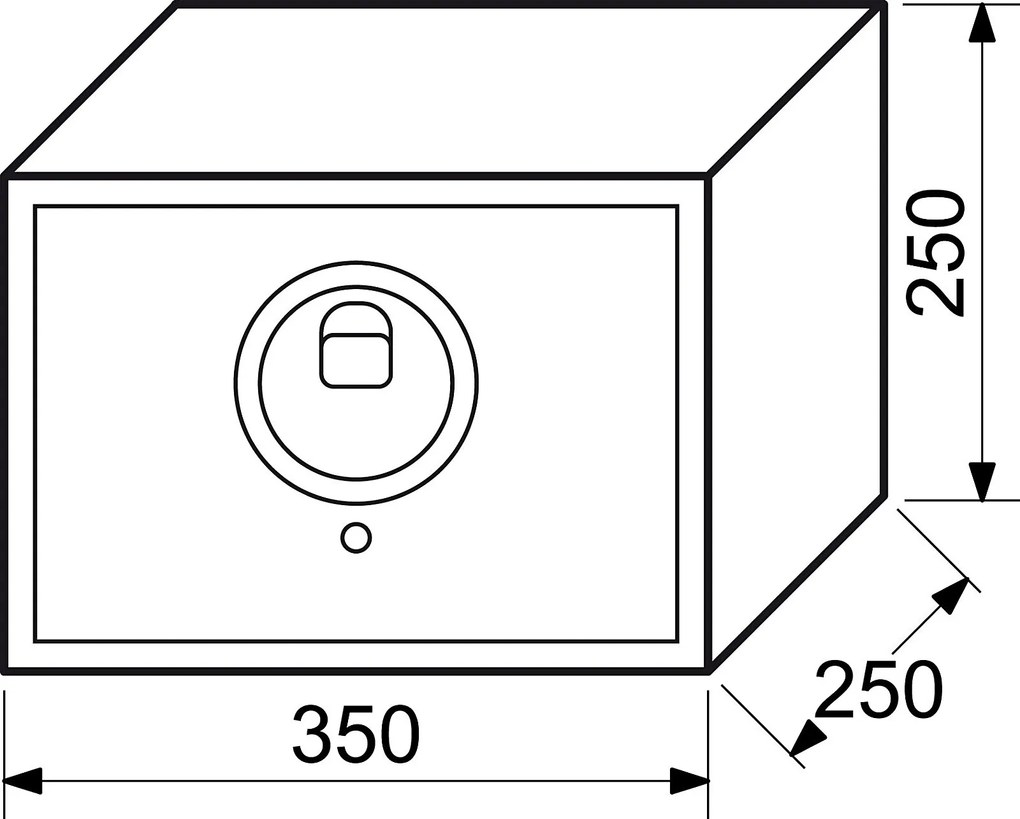 Oceľový trezor s elektronickým zámkom na odtlačok prsta RICHTER RS.25R.FIN