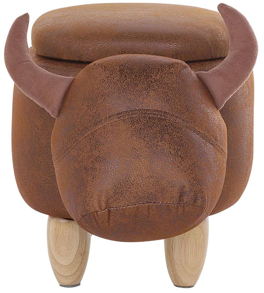 Svetlohnedá stolička z umelej kože COW Beliani