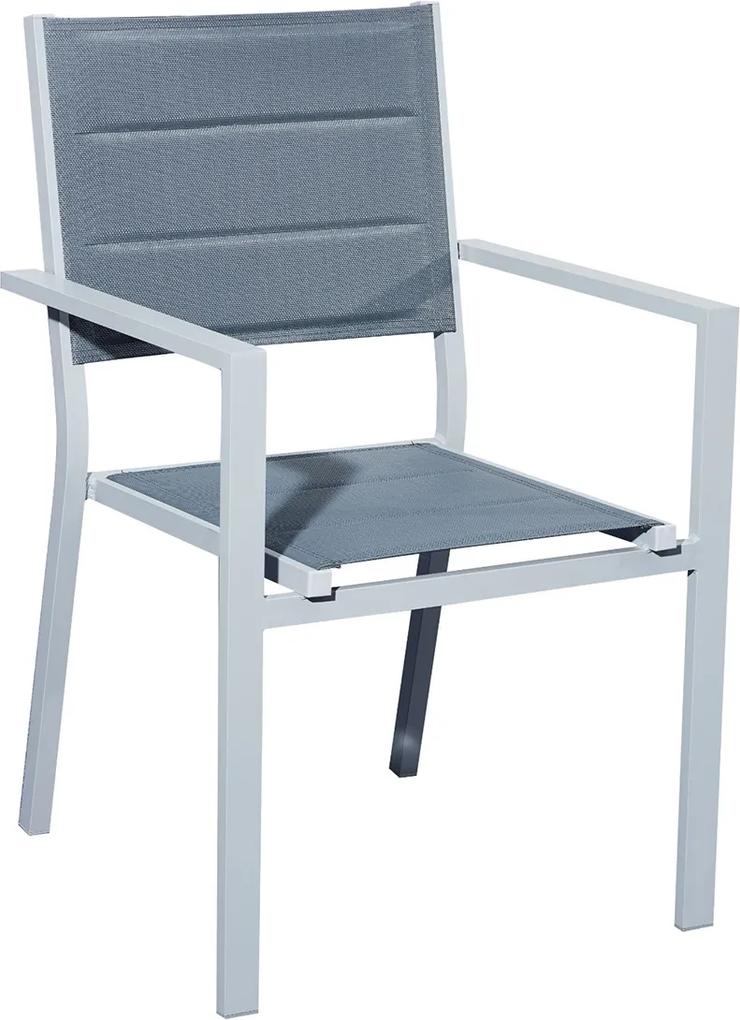 NABBI Diverso hliníková záhradná stolička sivá