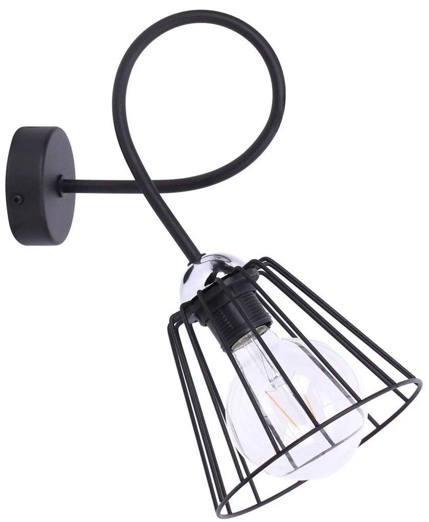 Nástenné svietidlo Nuvola, 1x drôtené tienidlo (výber z 2 farieb), (výber zo 4 tvarov tienidla), ch