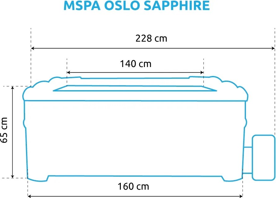 Marimex | Vírivý bazén MSPA Oslo Sapphire F-SA063W | 11400303