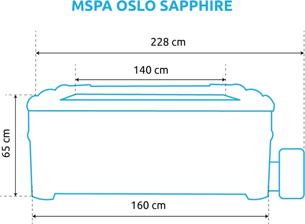 Mspa | Vírivý bazén MSPA Oslo Sapphire F-SA063W | 11400303