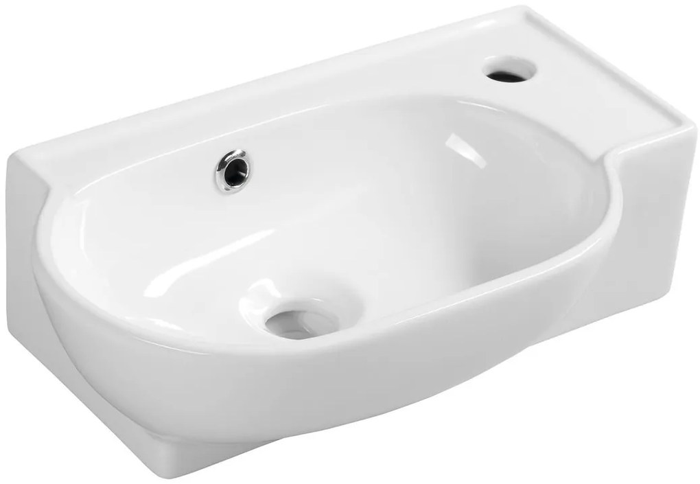 Sapho Sapho, YUMO keramické umývadlo rohové 45x28cm, biela, 3045