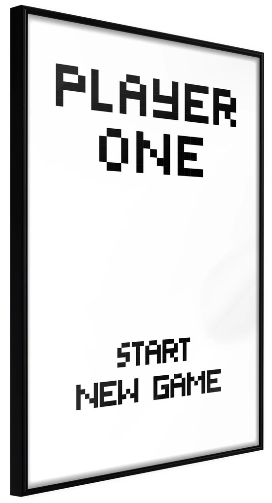 Artgeist Plagát - Start New Game [Poster] Veľkosť: 20x30, Verzia: Zlatý rám s passe-partout