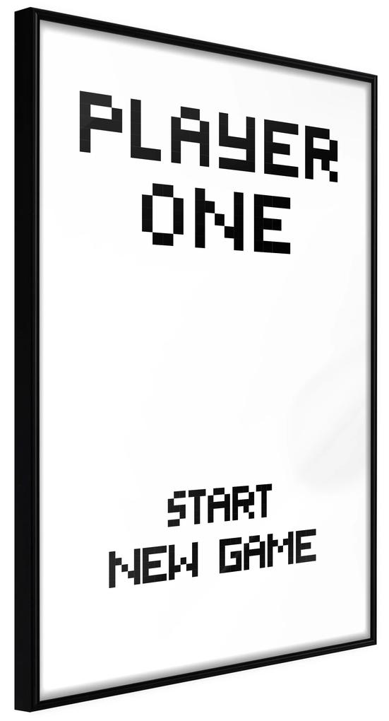 Artgeist Plagát - Start New Game [Poster] Veľkosť: 30x45, Verzia: Čierny rám