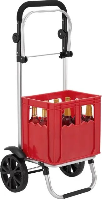 Nákupný vozík 3 v 1 – objem 56 l, sivý