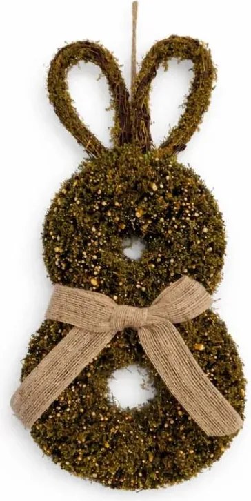 DECOLED Velikonoční dekorace zajíc k zavěšení, 40 cm, proutí, IP44 venkovní