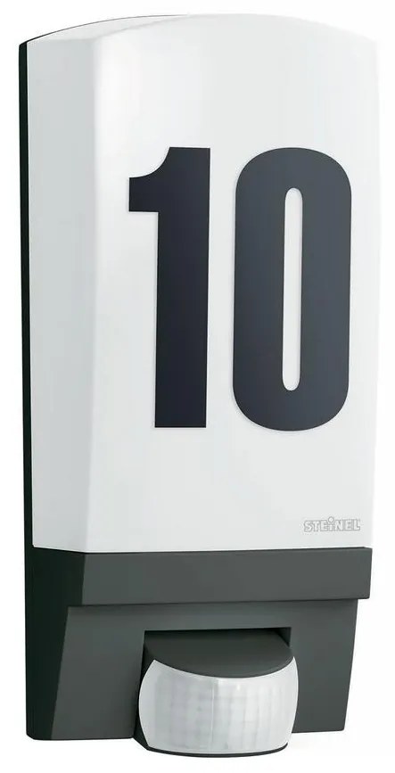 STEINEL 650612 - L1 Vonkajšia senzorová lampa čierna/biela IP44