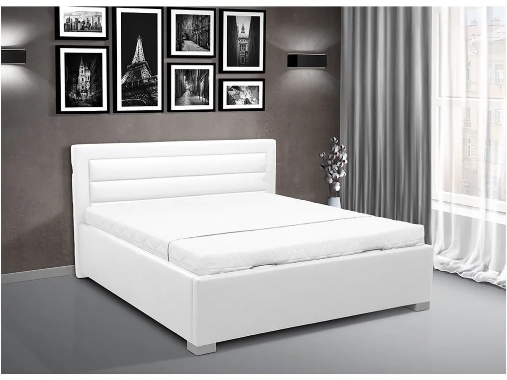 Čalúnená posteľ s elektrickým otváraním úložného priestoru IKARUS 180 Farba: eko sivá