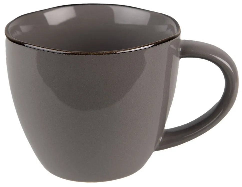 Sivý keramický hrnček Bilo - 13*9*8 cm / 300 ml