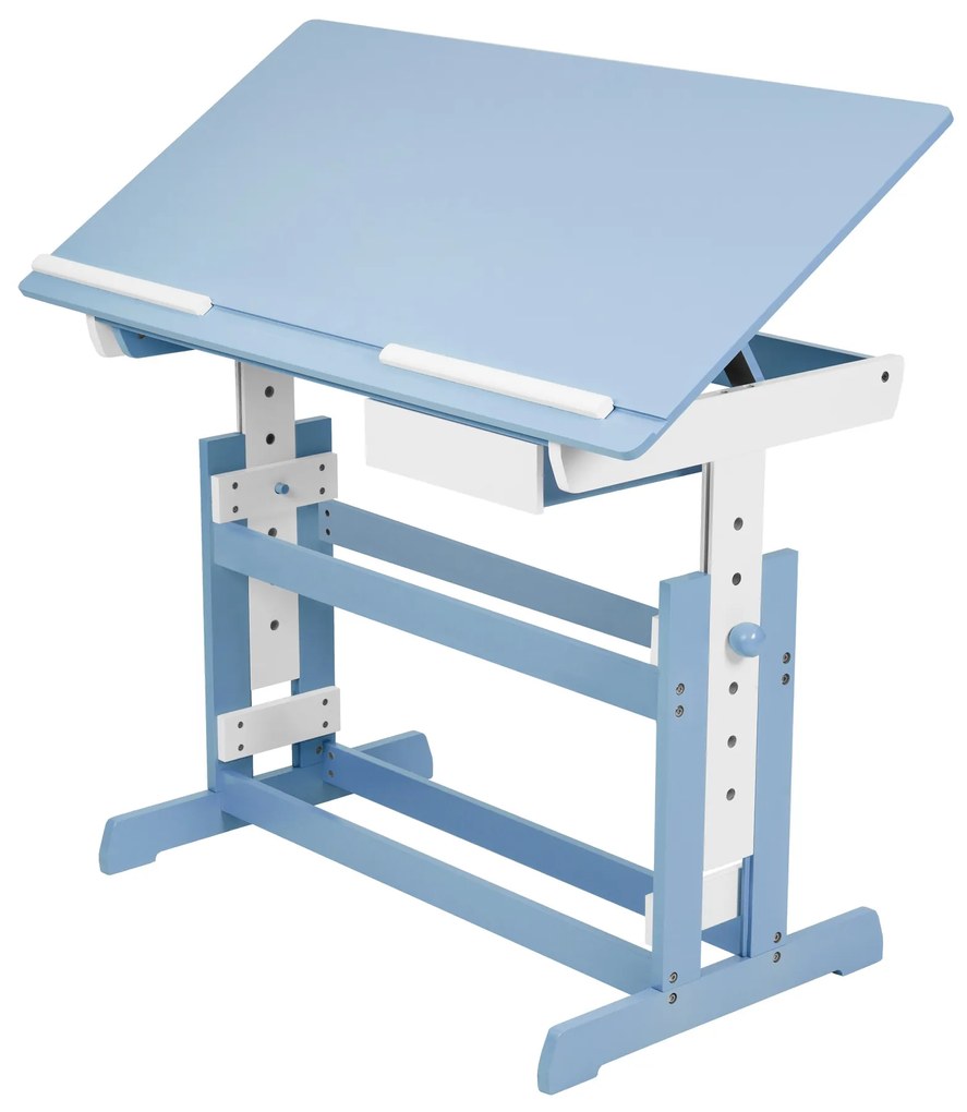tectake 400927 detský písací stôl rastúci - modrá