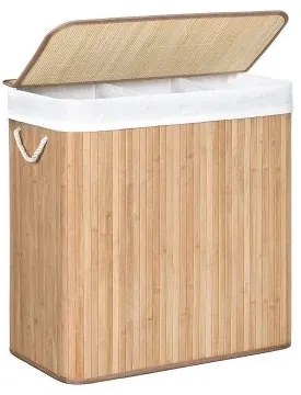 Kôš na bielizeň Launda 150 l hnedý