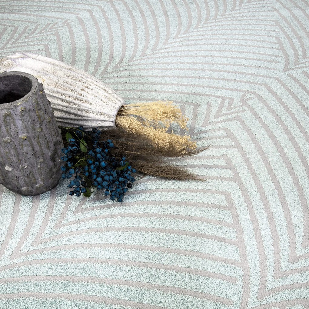 Dekorstudio Okrúhly jednofarebný koberec FANCY 648 -  mentolový Priemer koberca: 120cm