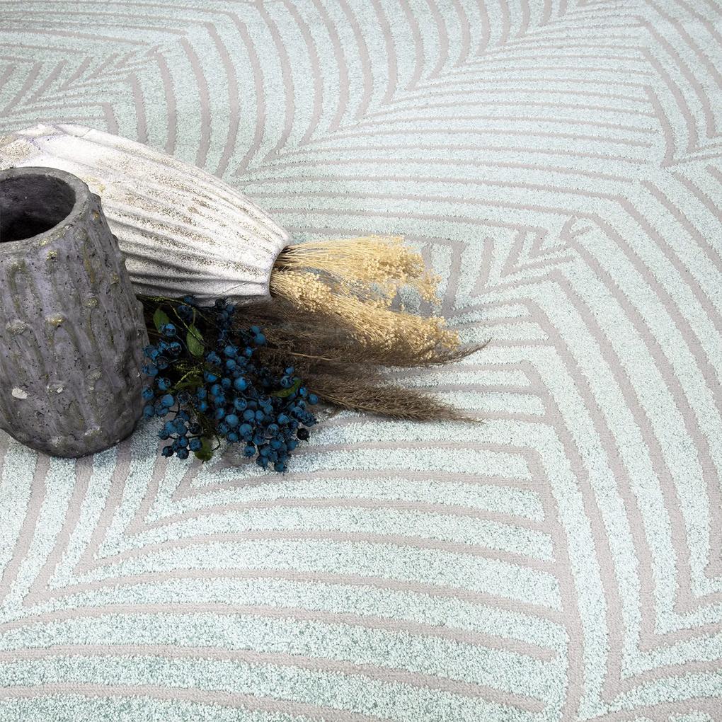 Dekorstudio Okrúhly jednofarebný koberec FANCY 648 -  mentolový Priemer koberca: 200cm