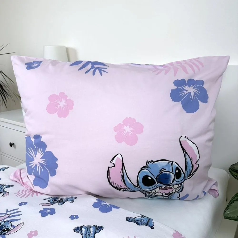 Jerry Fabrics Posteľná bielizeň Lilo a Stitch Pink - Lilo a Stitch - růžová | 140 x 200 cm / 70 x 90 cm