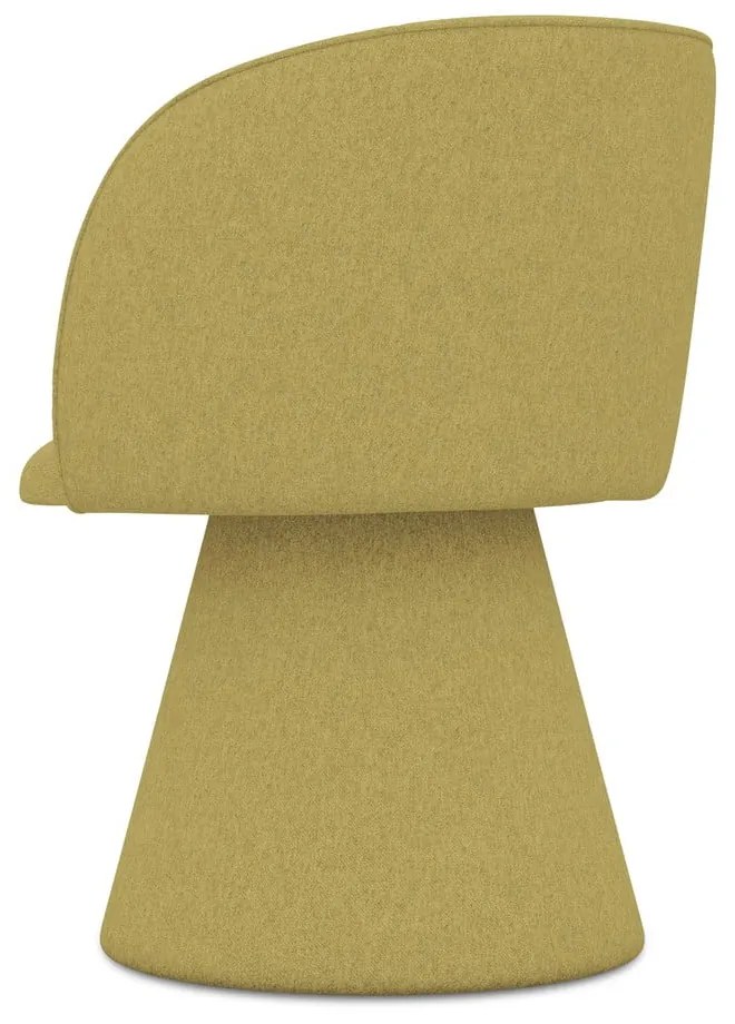 Žlté čalúnené jedálenské kreslo Maia – Makamii