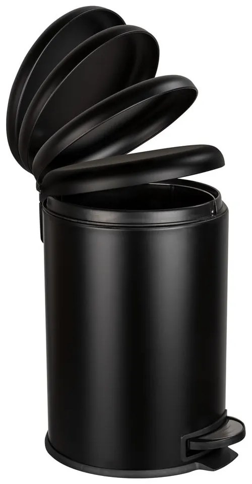 Čierny odpadkový kôš Wenko Leman Easy Close, 20 l