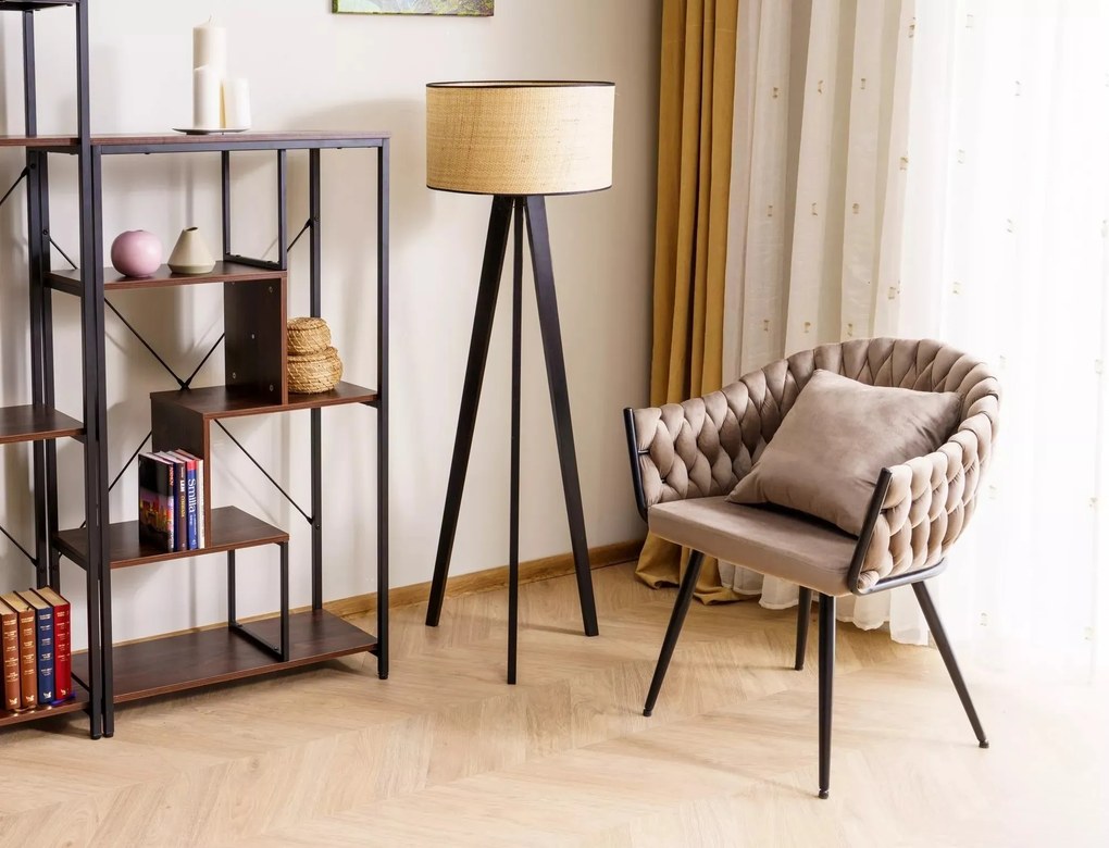 Regál Net B 75 cm orech tmavý/čierny
