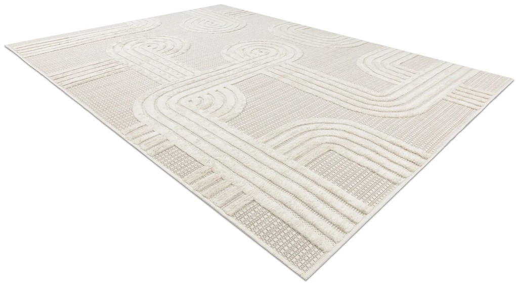 Koberec SANTO SIZAL 1001 Geometrický, biely