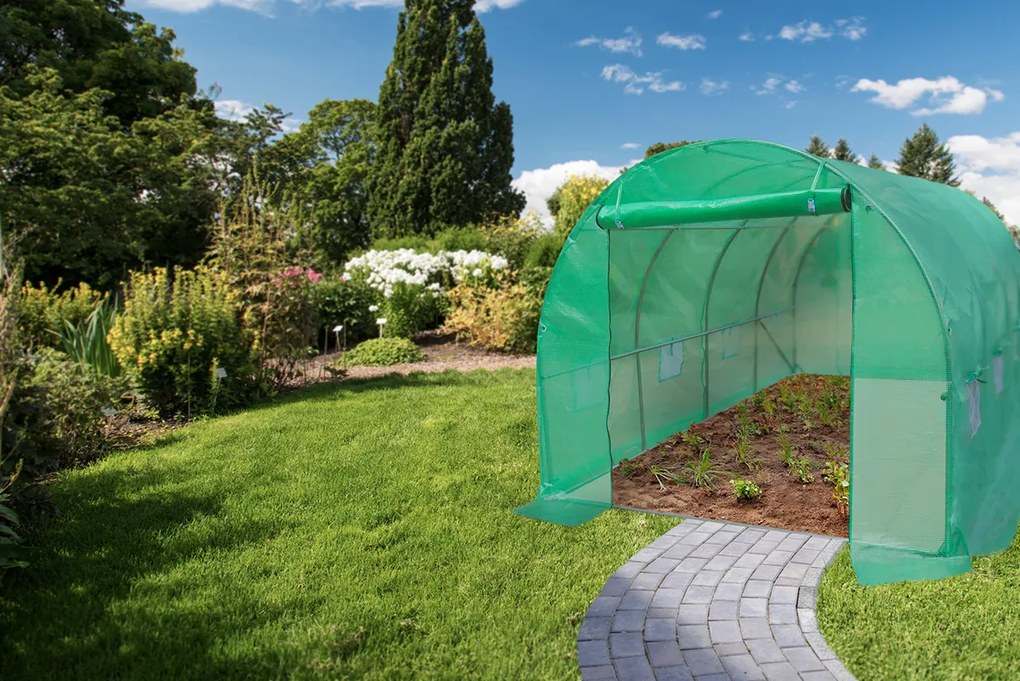 Záhradný fóliovník Greenhouse 450x300x200 cm - zelená