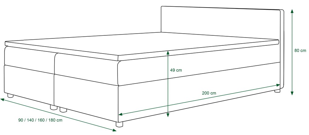 Manželská posteľ Boxspring 160 cm Linda Comfort (vzor + tmavohnedá) (s matracom a úložným priestorom). Akcia -20%. Vlastná spoľahlivá doprava až k Vám domov. 1056053