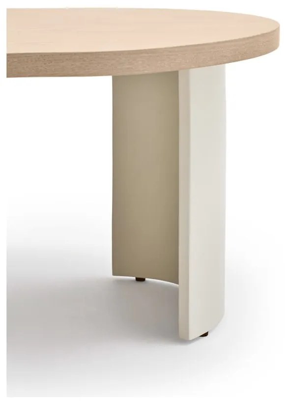 Biely konferenčný stolík v dekore jaseňa 120x50 cm Nori - Teulat