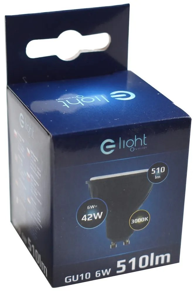 LED žiarovka GU10 teplá 3000k 6w 510 lm