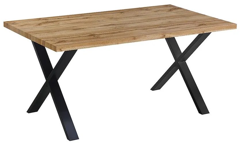 Stôl Idaho 12554 160x90 prírodná/čierna