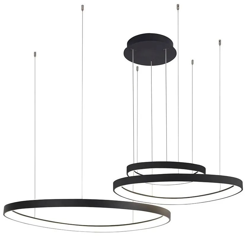 Azzardo AZ5027 - LED Luster na lanku AMANDA LED/150W/230V čierna