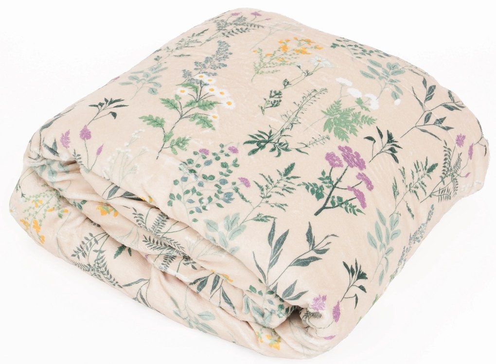 Baránková deka mikroplyš Digital 150 × 200 cm – Bianca béžová