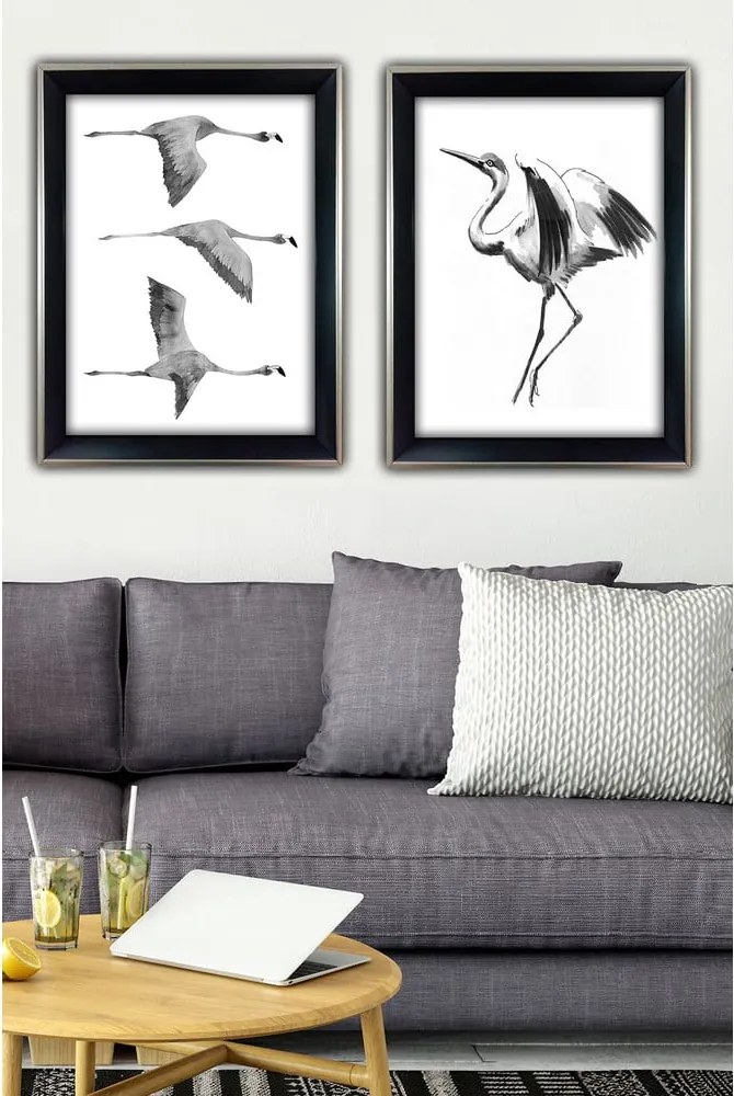 Obrazy v súprave 2 ks 35x45 cm Crane – Wallity