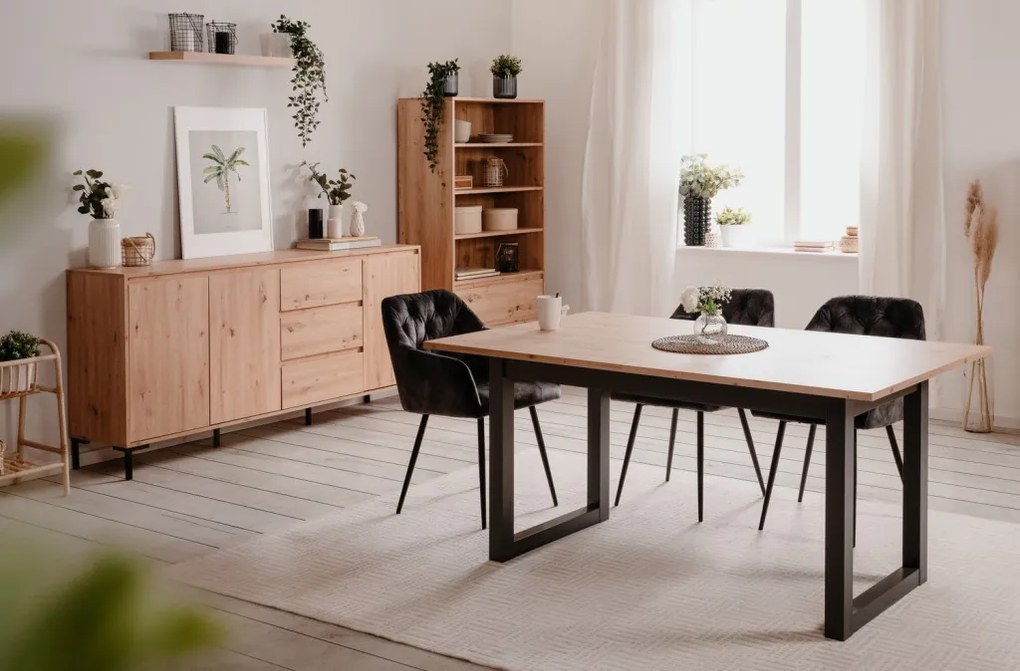 Široká komoda Korsika, dub artisan