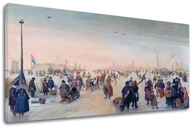 Obraz na plátne Hendrick Avercamp - Zábava na ľade v meste | rôzne rozmery