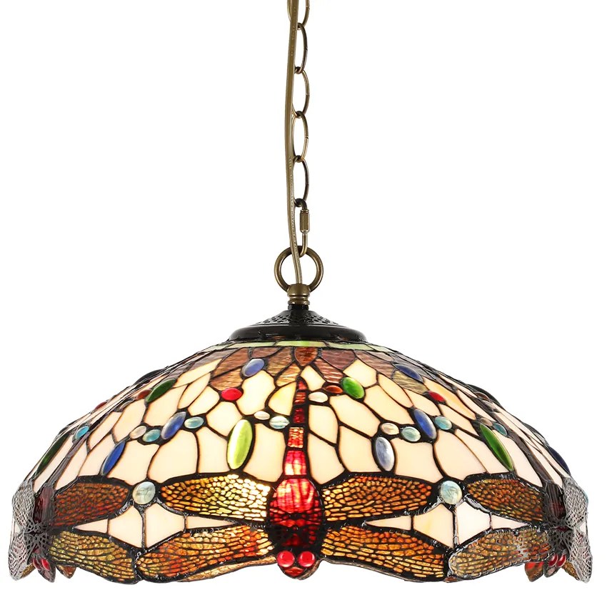 Luster PESTRÁ VÁŽKA Tiffany Prezent 1708 vzor 22