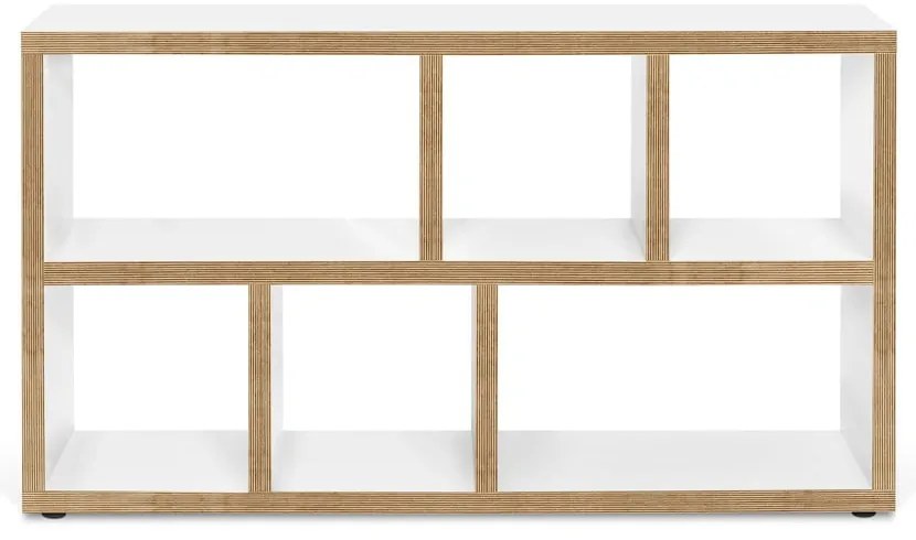 Knižnica v bielo-prírodnej farbe 150x83 cm Berlin – TemaHome