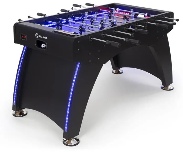 KLARFIT Arrowhead, stolný futbal, 117 x 68, LED osvetlenie, automatické počítanie gólov, čierny