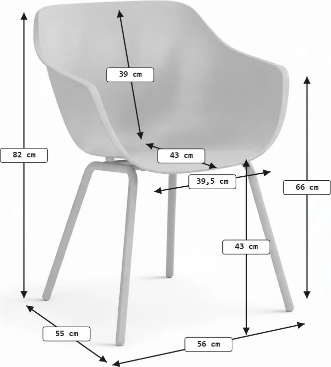Jedálenská stolička HARTMAN IRIS RONDO, čierna