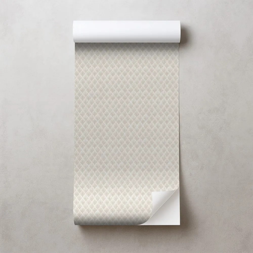 Samolepiaca tapeta svetlé béžové geometrické vzory