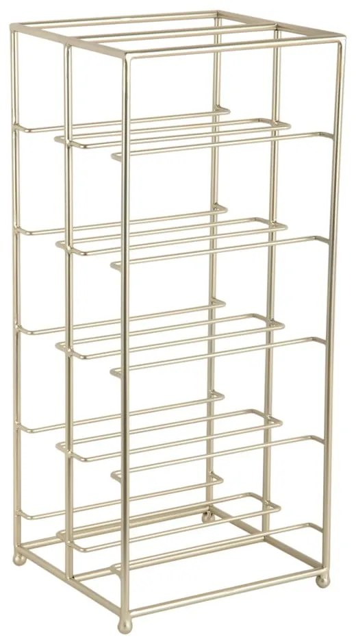 Kovový regál na víno v zlatej farbe počet fliaš 10 25x57x22,5 cm Dual Floor – PT LIVING