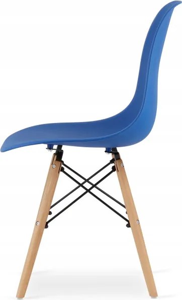 Jedálenský stôl TODI biely 60 cm s dvoma stoličkami OSAKA modré