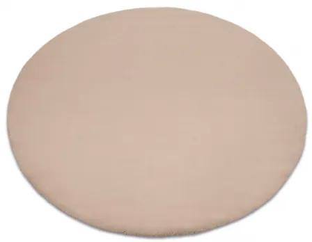 Okrúhly koberec BUNNY taupe, béžová, imitácia králičej kožušiny Veľkosť: kruh 80 cm