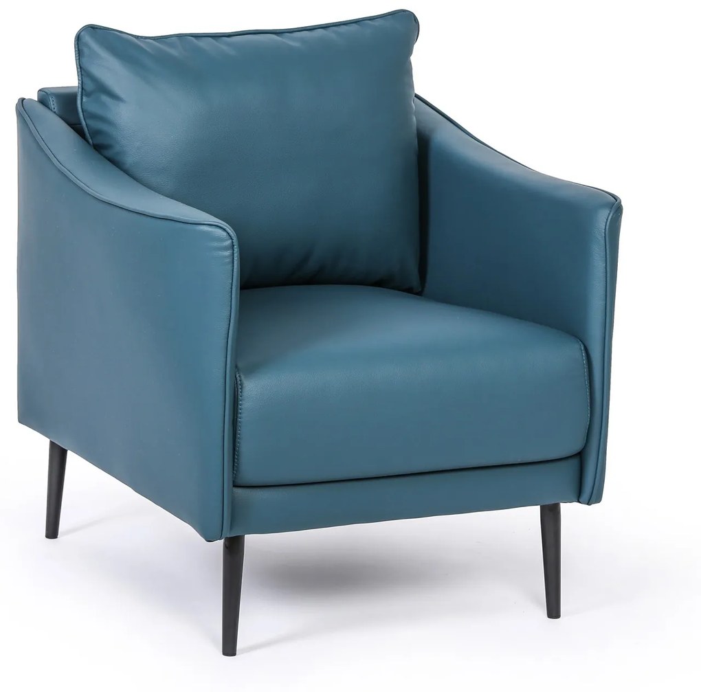 Kožené kreslo PATTY, modrá