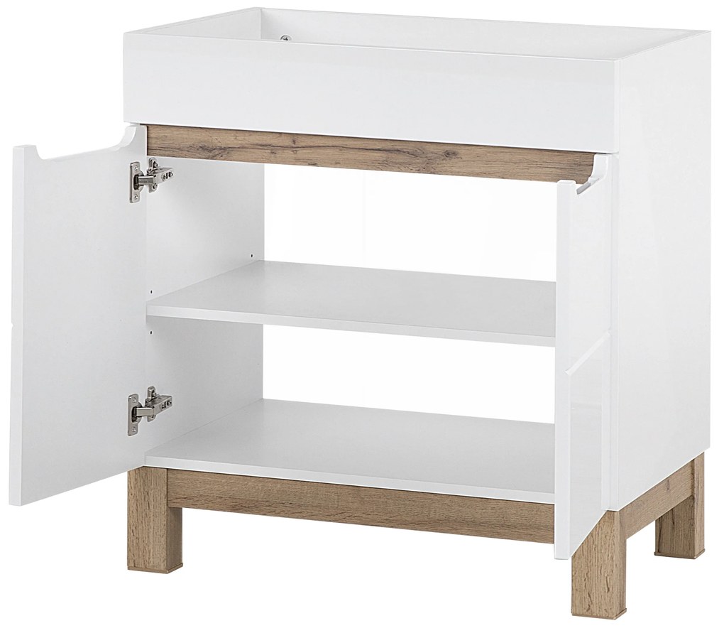 Kúpeľňová stojaci skrinka pod umývadlo BALI biela 80 cm