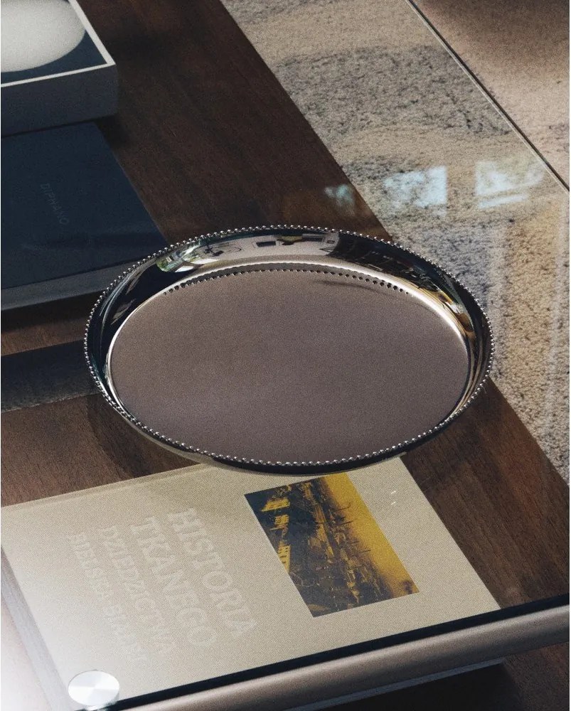 Servírovacia tácka z nehrdzavejúcej ocele ø 35,5 cm Nirela – Kave Home